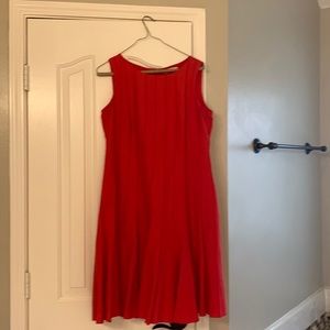 Calvin Klein sleeveless red dress fit and flare